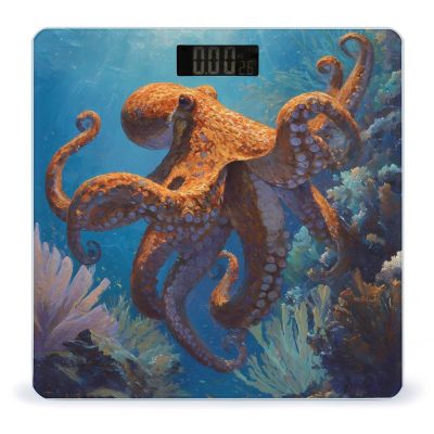 Octopuss Deep Sea Coral Reefs Digital Body Weight Scale LCD Backlight Display for Bathroom Gym