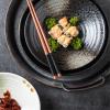Japanese style and wind thread Lamian Noodles Bowl retro large exquisite personality -6.5 inches-black pearl view 4