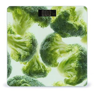 Green Broccoli Digital Body Weight Scale LCD Backlight Display for Bathroom Gym
