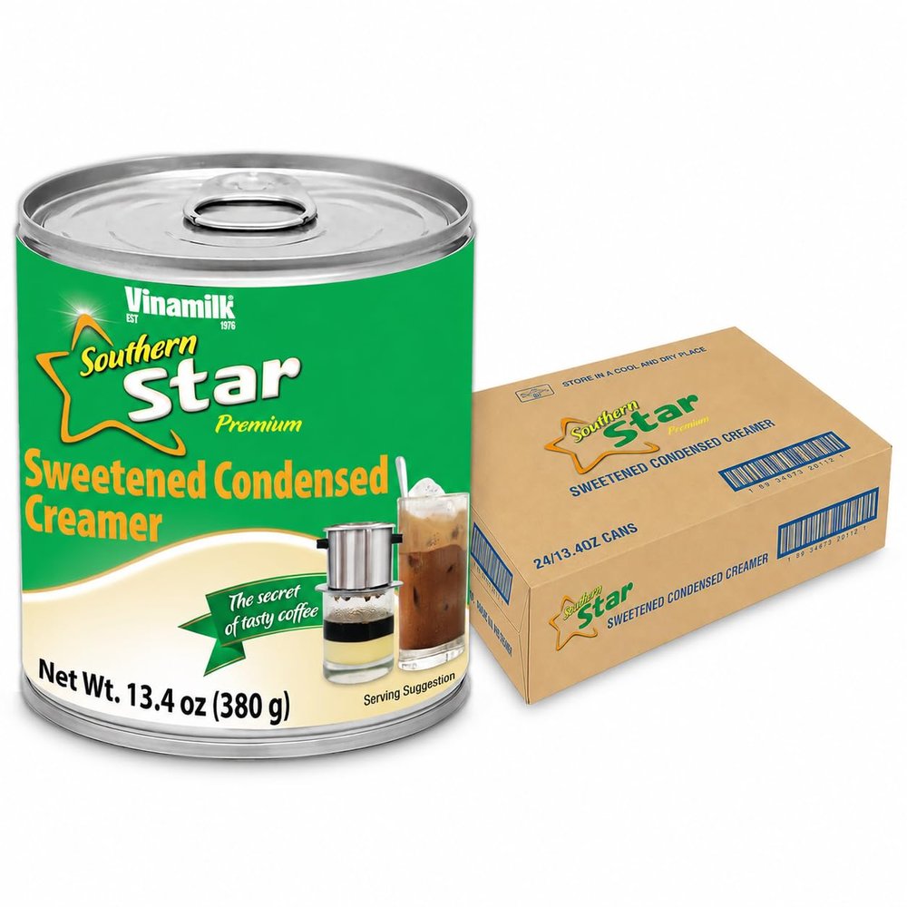 Vinamilk Premium Southern Star Condensed Creamer, 13.4 oz (380g) Pack of 24