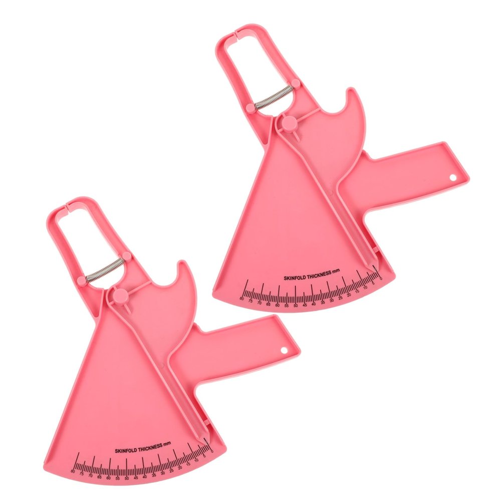BCOATH Body Fat Caliper Measuring Tool for Accurate Fat Measurement 2pcs with Ergonomic Grip Plastic Skinfold Tester at Home or Gym
