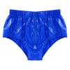iiniim Men Special Needs Clothing Leakproof Diaper Plastic Underwear Incontinent Underpants with Zipper Pouch Blue 3X-Large view 4