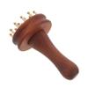 DEARMAMY Handheld Meridian Massage Brush with Brass and Wood, Lightweight Traditional Chinese Scraping Comb for Body and Hands, Promotes Circulation, for Home and Travel Use view 1