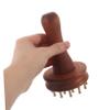 DEARMAMY Handheld Meridian Massage Brush with Brass and Wood, Lightweight Traditional Chinese Scraping Comb for Body and Hands, Promotes Circulation, for Home and Travel Use view 4