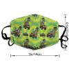 Men Women Durable Face Mask Scarf Gaiter Anti Dust Windproof Face Cover, Tie Dye Monster Truck Dinosaur Mouth Decoration for Sports Travel Hiking view 2