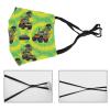 Men Women Durable Face Mask Scarf Gaiter Anti Dust Windproof Face Cover, Tie Dye Monster Truck Dinosaur Mouth Decoration for Sports Travel Hiking view 4