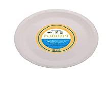 Trapat 50 Pack of 9 Inch Round Plates - 100% Natural, Biodegradable, Compostable, Eco-Friendly, and Durable Disposable Dinnerware