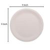Trapat 50 Pack of 9 Inch Round Plates - 100% Natural, Biodegradable, Compostable, Eco-Friendly, and Durable Disposable Dinnerware view 2