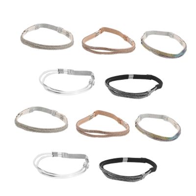 Abaodam 5pairs Adjustable High Heel Shoe Straps Anti-Loose Elastic Bands for Sandals and Slippers Including Black White Transparent Rose Gold and Colorful Designs for Secure Fit
