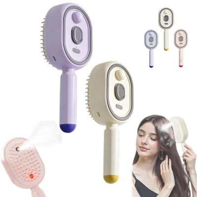 Fuuosaa 3 in 1 Electric Scalp Massager, 2027 Upgrade Enhanced Fog Coverage and Longer, Electric Steam Brushs for Hair, Rechargeable Steam Hair Straightener (A+B)