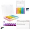 6 Times a Day Weekly Pill Box Organizer Case, Secure 6X Pillbox with Medication Schedule (6X a Day - 2 Pack) view 1