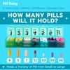 6 Times a Day Weekly Pill Box Organizer Case, Secure 6X Pillbox with Medication Schedule (6X a Day - 2 Pack) view 2