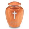 GetUrns - Embrace Cross Urns for Human Ashes, Cremation Urns for Adult Ashes Men & Women, Cremation Urn for Home, 200 cu. in. Custom Single or Double-Sided Engraving (Pearl Orange) view 1