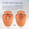 GetUrns - Embrace Cross Urns for Human Ashes, Cremation Urns for Adult Ashes Men & Women, Cremation Urn for Home, 200 cu. in. Custom Single or Double-Sided Engraving (Pearl Orange) view 4