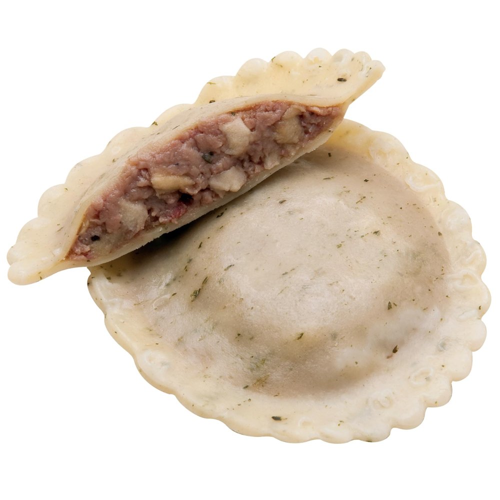 Cucina Della Cucina Pasta Ravioli Duck Confit Balsamic Glazed Apples Frozen 120 count of 1 oz each, 120 oz Case, Ideal for Elegant Meals or Catering