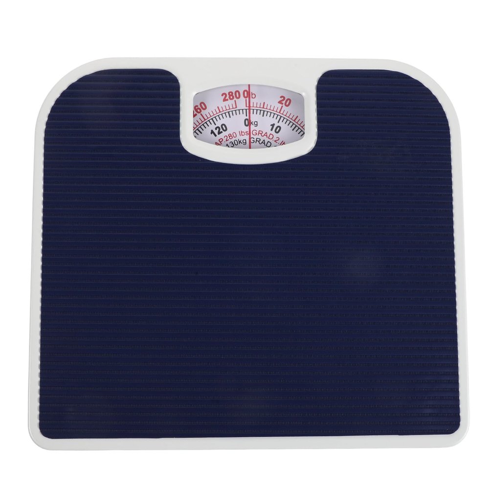 Artibetter Mechanical Bathroom Scale, Analog Weigh Scale for Body Weight, Anti-Skid Platform, up to 130kg/286lb, Home Measurement Device for Fitness Monitoring Dark Blue