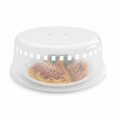 Microwave Plate Cover for Food Heating, 10.23" BPA-Free Splatter Guard Cover, Reusable Food Cover with Steam Vent, Fits Dinner Plates, Bowls & Dishes, Dishwasher Safe Kitchen Cover, 1 Pack