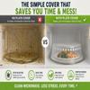 Microwave Plate Cover for Food Heating, 10.23" BPA-Free Splatter Guard Cover, Reusable Food Cover with Steam Vent, Fits Dinner Plates, Bowls & Dishes, Dishwasher Safe Kitchen Cover, 1 Pack view 2