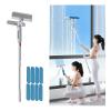 Spray Window Cleaning Kit Rotatable Head Two Spray Modes 4 in 1 Squeegee for Window Cleaning with Water Tank and 8 Pads for Shower Glass Car Window view 1