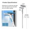 Spray Window Cleaning Kit Rotatable Head Two Spray Modes 4 in 1 Squeegee for Window Cleaning with Water Tank and 8 Pads for Shower Glass Car Window view 2