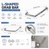 Shower Grab Bar, Stainless Steel Bath Safety Bars Support Handrail for Senior Elderly, Toilet Bathtub Balance Handle for Wall view 2