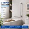 Shower Grab Bar, Stainless Steel Bath Safety Bars Support Handrail for Senior Elderly, Toilet Bathtub Balance Handle for Wall view 4