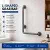 Shower Grab Bars Brushed Nickel Stainless Steel Grab Bar for Bathroom, Non Slip Knurled Safety Handrail for Bathtub Toilet Wall(45 * 45cm) view 3