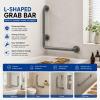 Shower Grab Bars Brushed Nickel Stainless Steel Grab Bar for Bathroom, Non Slip Knurled Safety Handrail for Bathtub Toilet Wall(45 * 45cm) view 4