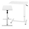 OssifragaBone Bed Rolling Laptop Table with Wheels Mobile Rolling Computer Cart 27.56-37.4in Adjustable Height for Living Room Bedroom Hospital Use view 2