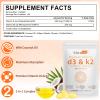 MXCZBSM Vitamin D3 K2 Supplement Softgel, Vitamin D3 K2 Softgel with 10000 IU Supports Immune, Heart, Teeth & Bone Health, Free of GMO, Gluten, Soy, 120 Softgels view 2