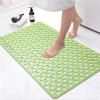 Non-Slip Shower Mat with Suction Cups,Hollow-Out Massage Bath Mat,Efficient Drainage No Water Accumulation,Ideal for Home Showers and Bathrooms(Brown,90x60cm/35.4x23.6in) view 3