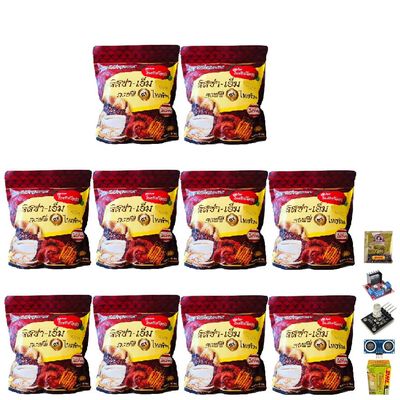 Roasted Snack Delicious Mellow Intense LiszaMCoffee Coffee Mix Healthy 5 in 1 Arabica 450 grams (30 Sachets) Set 10 By Beautygoodshop [Get Free For You Beauty Gifts]