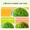 Shredded Seaweed,Cold Salad,Wakame,Vegetables,Japanese Side Dishes,Pickles,Hot Pot Ingredients,Spicy Dishes,Vegan,Instant Meal,Kimchi,Delicious Snack Gift (3 flavors,3bags) view 3