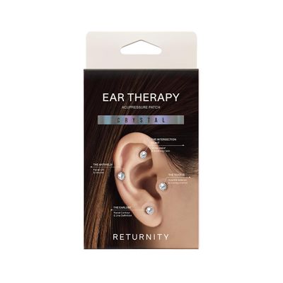 RETURNITY Ear Therapy Acupressure Patch 10 Patches Choose Your Design K-Beauty Titanium Ear Seeds for Facial Contouring Jawline Depuffing and Daily Wellness (Silver)