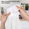 ChenGua 1 PC Kitchen Hand Towels with Hanging Loop,Green Leaf Nature Print Coral Fleece Absorbent Dish Cloths, for Home Bathroom view 4