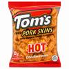 Riega Snacks | Tom's Pork Skin Chicharrones (2.37 Ounce (Pack of 10), Hot) view 1