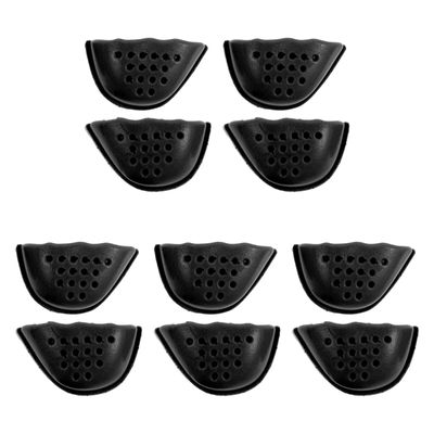 VINTORKY 5 Pairs Shoe Toe Inserts - Anti-Slip PU Foam Shoe Adjuster Half Size Pads - Toe Filler Cushions for Too Big Loose Footwear - Fit Women Men Boots, Black