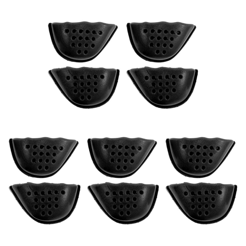 VINTORKY 5 Pairs Shoe Toe Inserts - Anti-Slip PU Foam Shoe Adjuster Half Size Pads - Toe Filler Cushions for Too Big Loose Footwear - Fit Women Men Boots, Black