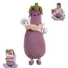 Nadier Shop Voice Recording Hugging Pillow with Heat and Tapping, Plush Comfort Companion for Adults, Emotional Support Sleep Aid Buddy with Remote Control(Eggplant,Base_Medium) view 1