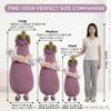 Nadier Shop Voice Recording Hugging Pillow with Heat and Tapping, Plush Comfort Companion for Adults, Emotional Support Sleep Aid Buddy with Remote Control(Eggplant,Base_Medium) view 3