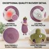 Nadier Shop Voice Recording Hugging Pillow with Heat and Tapping, Plush Comfort Companion for Adults, Emotional Support Sleep Aid Buddy with Remote Control(Eggplant,Base_Medium) view 4