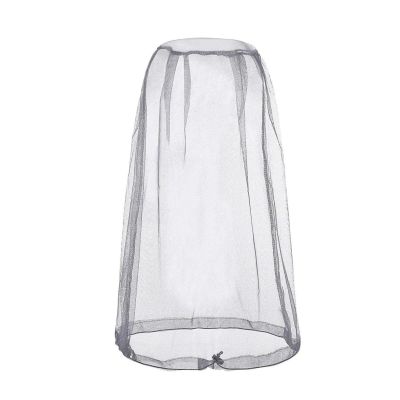 5Pcs 44 * 50 cm Mosquito Head Net Drawstring Mosquito Net Face and Head Cover, Outdoor Hiking Fishing Mosquito Head Net Mesh(Gray)