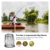 5Pcs 44 * 50 cm Mosquito Head Net Drawstring Mosquito Net Face and Head Cover, Outdoor Hiking Fishing Mosquito Head Net Mesh(Gray) view 2