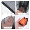 5Pcs 44 * 50 cm Mosquito Head Net Drawstring Mosquito Net Face and Head Cover, Outdoor Hiking Fishing Mosquito Head Net Mesh(Gray) view 3