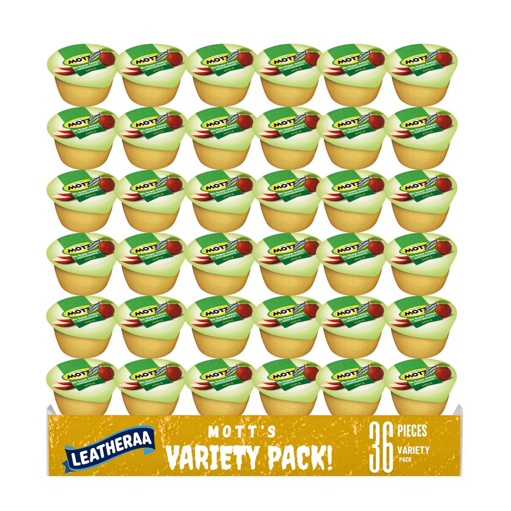 Mos Natural Applesauce Variety Pack, Assorted Flavors, Snack Size Cups, 3.9 oz, 36 Count