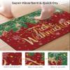 Qiaullityot Red Christmas Bath Stone Mat, Super Absorbent Diatomite Shower Mat, Xmas Ball Snowflake Winter Farmhouse Quick Drying Non-Slip Stone Mats for Bathroom Kitchen Counter Easy to Clean view 4