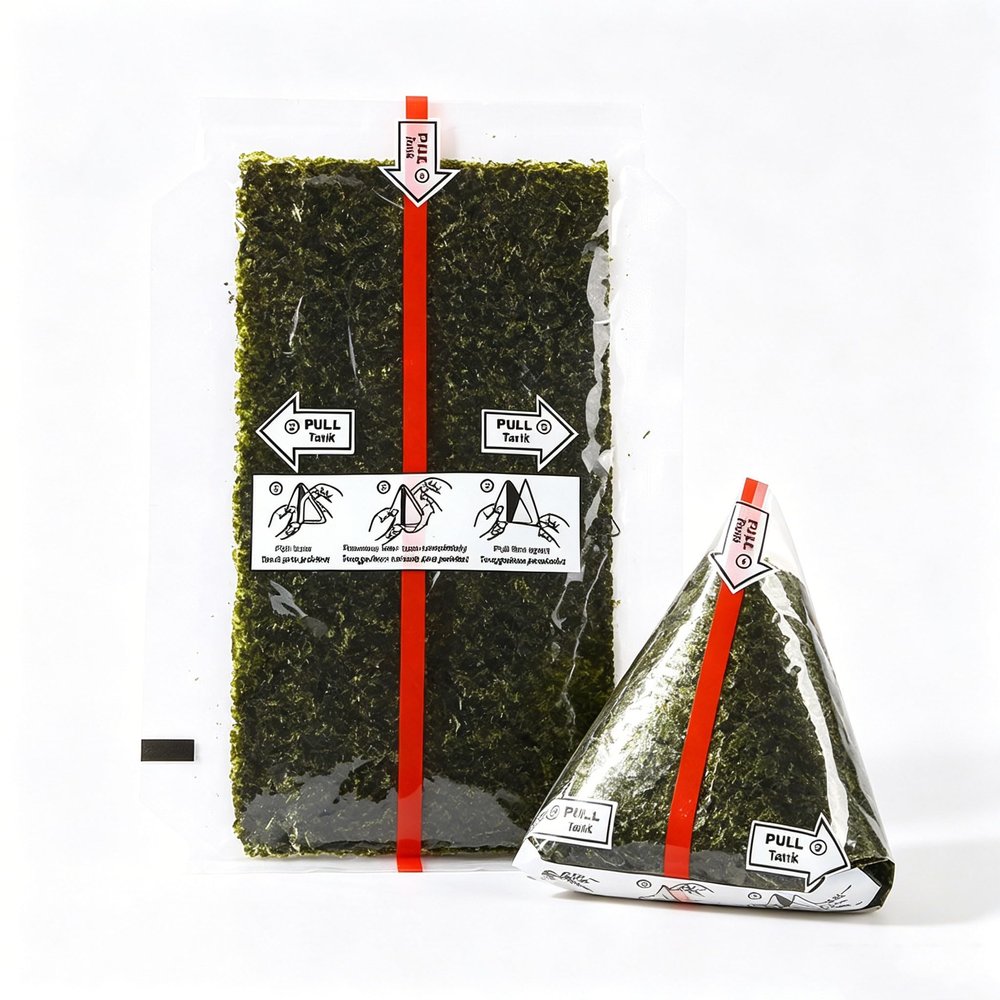 XCVFDVOR Sushi Seaweed Sheets, 50 Sheets Refill, Individually Wrapped Nori Sheets Rice Ball Wrappers, Ideal for Homemade Rolls, Triangular Rice Balls & Korean Gimbap (50, Original Flavor)