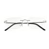 WEMOOTANTS Frameless Titanium Reading Glasses 2.0 Men Women Blue Light Blocking Readers 2.00 (Gun) view 1