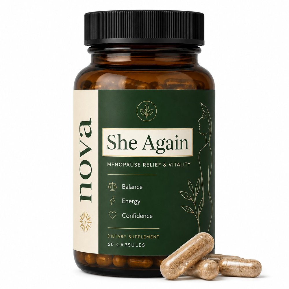 Nova She Again Supplement, Menopouse Reliet & Uttaility for Women, Support Daily Health, 60 Capsules