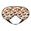 Moxquju Dachshund Dogs (2) for Double Sided Soft Eye Mask, Adjustable Light Blocking Travel Eye Mask view 1